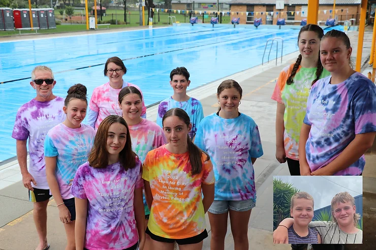 Teens aim to cover up to 100km each swimming for Clay at Hawkesbury Oasis