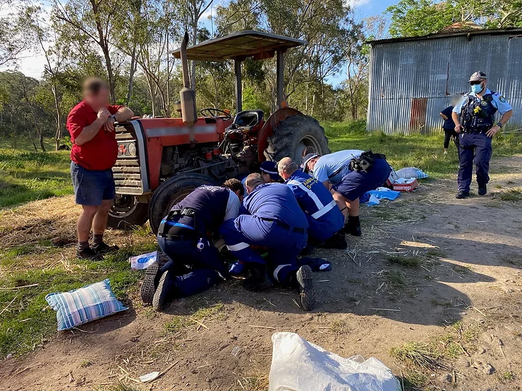 Cattai man in his 80s falls from tractor – Careflight fly him to Westmead with multiple fractures