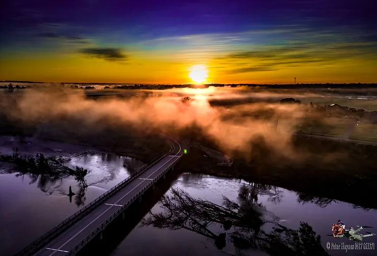 Eagle-eyed photographer snaps the Hawkesbury from above