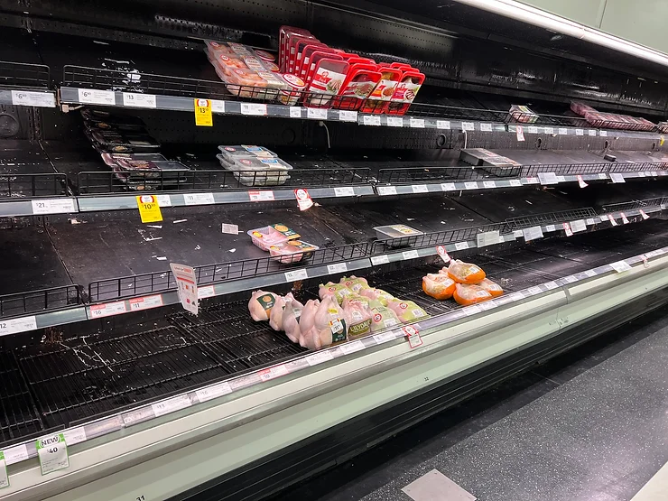 COVID affecting logistics, leading to empty shelves in Hawkesbury supermarkets