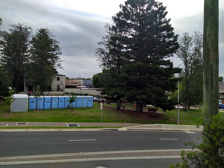 Australia’s oldest public square turned into a toilet block – “piss poor event management”