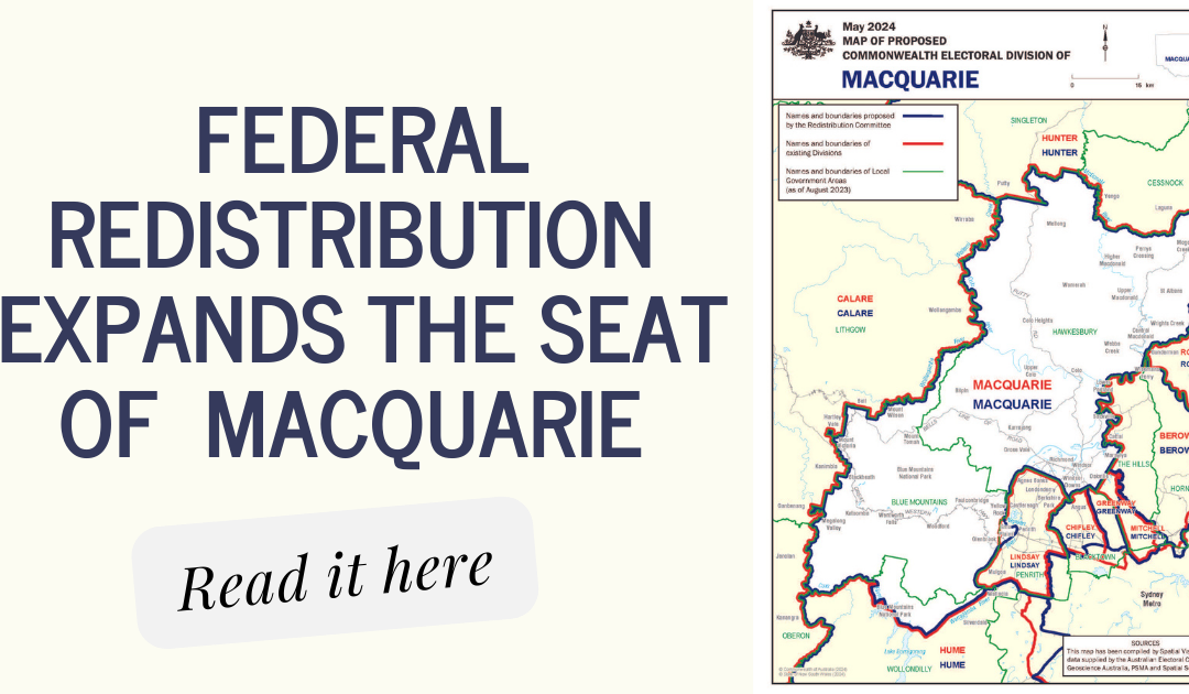 Federal Redistribution Expands Macquarie Seat